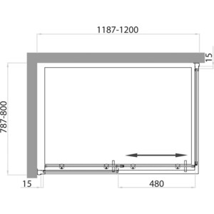 Душевой уголок BelBagno Uno AH-1 120х80 левый, рифленый Punto, с поддоном, хром (UNO-AH-1-120/80-P-Cr, TRAY-BB-AH-120/80-15-W-L)