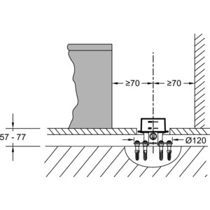База напольного смесителя Jacob Delafon Stillness для E73087 (97906D-NF)