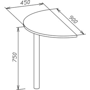 Стол приставной СОКОЛ СПР-03 белый