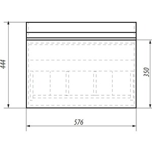 Тумба под раковину Dreja Grace 60 с ящиком, белый глянец (99.0909)