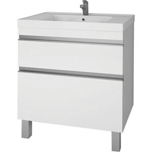 Тумба с раковиной Dreja Grace Plus 70 с ящиками, белый глянец (99.0905, 641600)