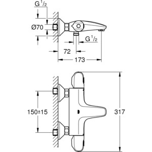 Термостат для ванны Grohe Grohtherm 1000 New (34155003)