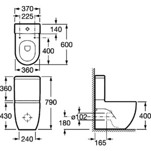 Унитаз (чаша) Roca Meridian Compact белый (342248000)