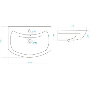 Раковина мебельная Santek Балтика 65х45 (1WH207775)