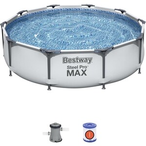 Каркасный бассейн Bestway 56408 BW Steel Pro Max 305х76см, 4678л, фил.-насос 1249л/ч
