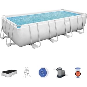 Каркасный бассейн Bestway 56465 BW Power Steel 549х274х122см, 14812л, фил.-насос 5678л/ч, лестница, тент, попл.-доз.