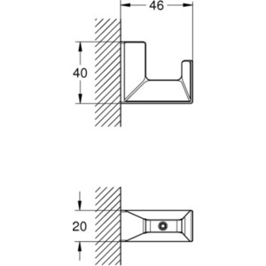 Крючок Grohe Selection Cube (40782000)