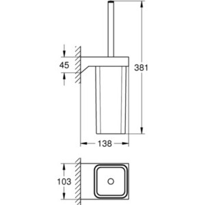 Ершик для унитаза Grohe Selection Cube (40857000)