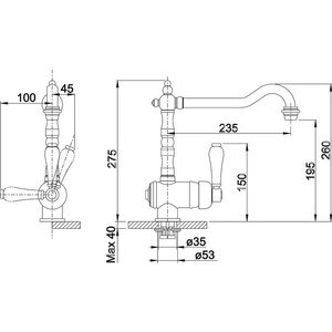 Смеситель для кухни Blanco Tradon хром (515990)