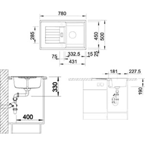 Кухонная мойка Blanco Zia 45 S белый (514726)