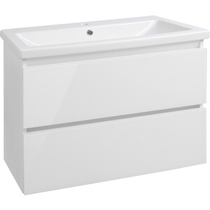 Тумба под раковину Style line Даймонд Люкс 80 белая (СС-00000483)