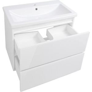 Тумба под раковину Style line Даймонд Люкс 80 белая (СС-00000483)