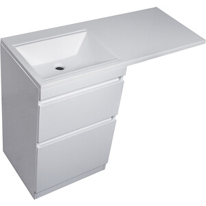 Тумба под раковину Style line Даллас Люкс 53 (115) напольная, под стиральную машину, белая (СС-00000515)
