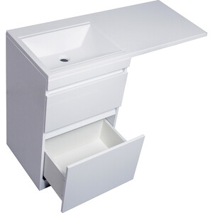 Тумба под раковину Style line Даллас Люкс 53 (115) напольная, под стиральную машину, белая (СС-00000515)