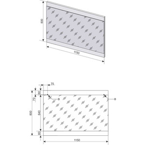 Зеркало Style line Даллас Люкс 115 белое (СС-00000523)