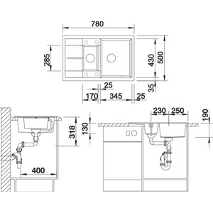 Кухонная мойка Blanco Metra 6 S Compact белый (513468)