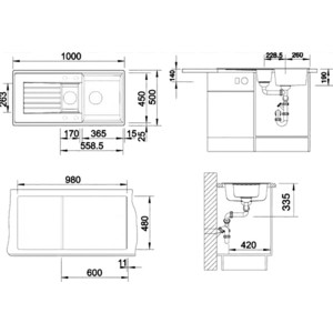 Кухонная мойка Blanco Zia 6 S белый (514742)