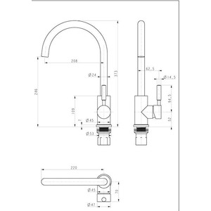 Смеситель для кухни Paulmark Holstein бежевый (Ho212063-328)