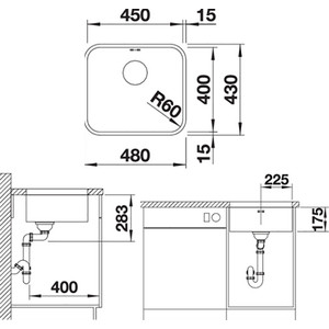 Кухонная мойка Blanco Supra 450-U (518203)