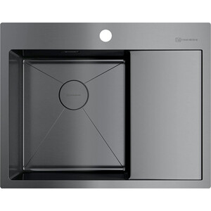 Кухонная мойка Omoikiri Akisame 65 GM-L вороненая сталь (4973097)