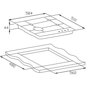 Газовая варочная панель Weissgauff HGG 641 WGh