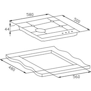 Газовая варочная панель Weissgauff HGG 641 Xh