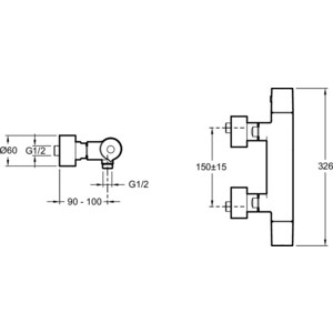 Термостат для душа Jacob Delafon Avid хром (E97384-CP)