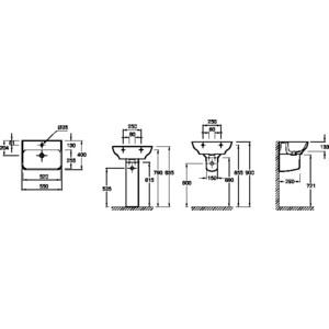 Раковина Jacob Delafon Struktura 55x40 см (EGE111-00)