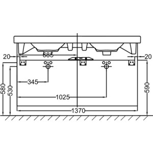 Тумба под раковину Jacob Delafon Odeon Up 135 серый дуб (EB997-E71)