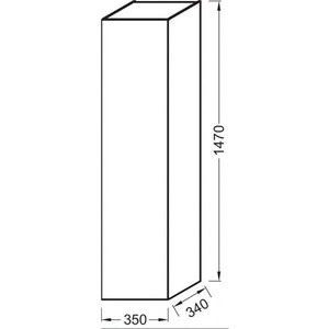 Пенал Jacob Delafon Odeon Up 35 дуб шампань (EB998-E19)