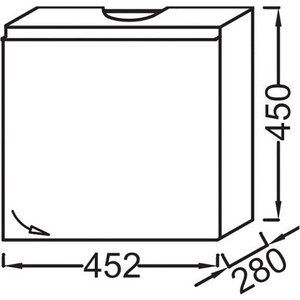 Тумба под раковину Jacob Delafon Odeon Up 45 белая, правая (EB999D-N18)