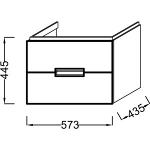 Тумба под раковину Jacob Delafon Reve 57 светло-коричневый (EB1134-G80)
