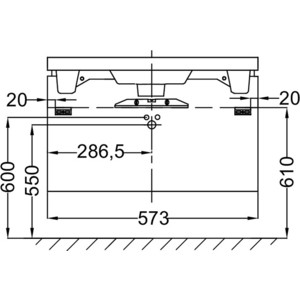 Тумба под раковину Jacob Delafon Reve 57 светло-коричневый (EB1134-G80)