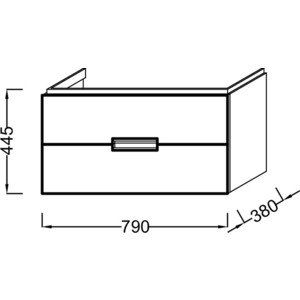 Тумба под раковину Jacob Delafon Reve 79 светло-коричневый (EB1135-G80)