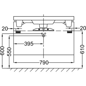 Тумба под раковину Jacob Delafon Reve 79 светло-коричневый (EB1135-G80)