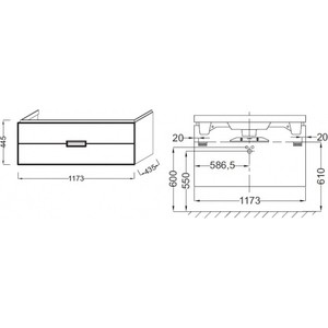 Тумба с раковиной Jacob Delafon Reve 120 светло-коричневый (EB1137-G80, E4800-00)