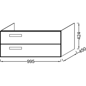 Мебель для ванной Jacob Delafon Rythmik 100 светло-коричневый