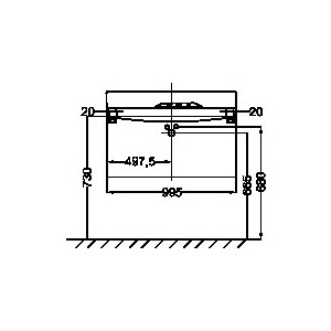 Мебель для ванной Jacob Delafon Rythmik 100 светло-коричневый
