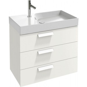 Тумба с раковиной Jacob Delafon Rythmik 80 белый блестящий (EB1309-G1C, EXO112-Z-00)