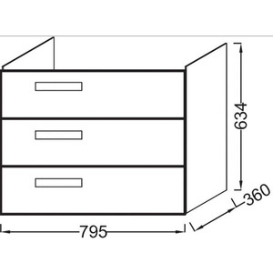 Тумба с раковиной Jacob Delafon Rythmik 80 белый блестящий (EB1309-G1C, EXO112-Z-00)