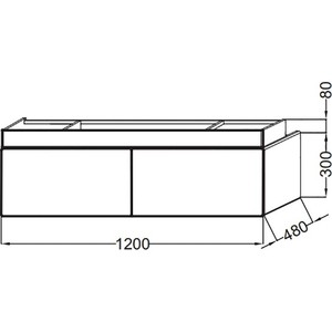Тумба под раковину Jacob Delafon Terrace 120 черный (EB1188-M61)