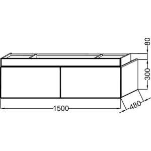 Мебель для ванной Jacob Delafon Terrace 150 ледяной коричневый