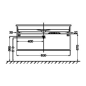 Тумба под раковину Jacob Delafon Vox 80 серая кожа (EB2028-RA-N29)