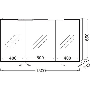 Зеркало Jacob Delafon 105x65 см, с часами (EB1162-NF)
