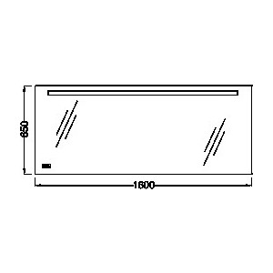 Зеркало Jacob Delafon 160x65 см, с часами (EB1173-NF)