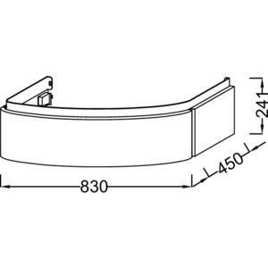 Тумба под раковину Jacob Delafon Presquile 83 серый титан (EB1100-N21)