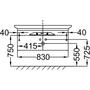 Тумба под раковину Jacob Delafon Presquile 83 серый титан (EB1100-N21)
