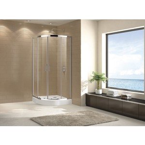 Душевой уголок Cezares ECO-O R-2 90x90 прозрачный, хром, с поддоном