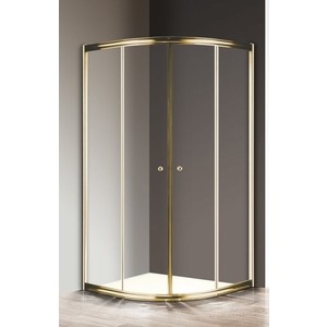 Душевой уголок Cezares Giubileo R-2 90x90 прозрачный, золото (GIUBILEO-R-2-90-SCORREVOLE-C-G)