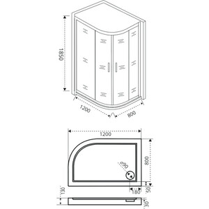 Душевой уголок Good Door Infinity R-120-C-CH 120х80 прозрачный, хром (ИН00011)